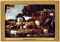 0051-009-03 Menagerie Het Loo Loo (now in Apeldoorn) (NL) Melchior d'Hondecoeter, 1692